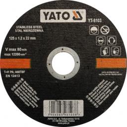 Yato Tarcza do cięcia stali nierdzewnej 125x1,2x22mm (YT-6103)