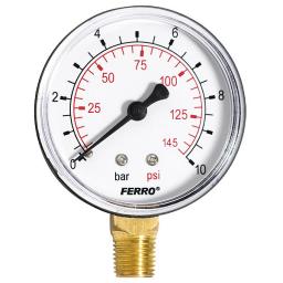 Ferro Manometr 63mm przyłącze 1/4” boczne M6310R