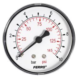 Ferro Manometr 63mm przyłącze 1/4” tylne (M6310A)