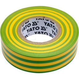 Yato Taśma elektroizolacyjna 19x0,13mm/20m PVC, izolacja-max 40kV /żółto-zielony/ - YT-81655
