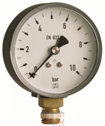 Afriso Manometr grzewczy RF 63 AX Ø=63mm 0-10bar 1/4" Kl. 2,5 - 63514