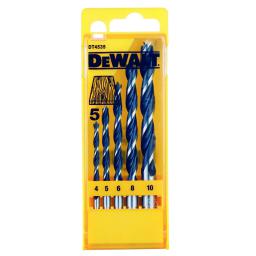Wiertło Dewalt do drewna kręte walcowe 4 5 6 10 8mm zestaw (DT4535-QZ)