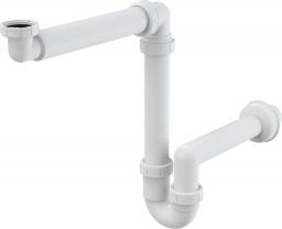 Syfon Alca plast rurowy 5/4" DN40 oszczędzający miejsce biały (A434)