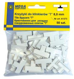 Mega Krzyżyki dystansowe typu T do klinkieru 8mm 50szt. (61373)