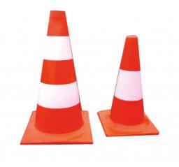 Mega Pachołek drogowy biało-pomarańczowy 40cm odblaskowy - 35586