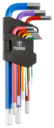 Topex Zestaw kluczy imbusowych hex typ L 1,5-10mm 9szt. (35D966)