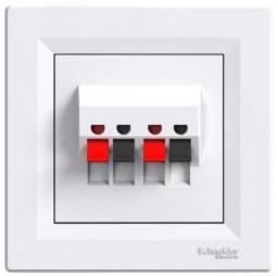 Schneider Electric Gniazdo głośnikowe podwójne ASFORA z ramką białe - EPH5700121
