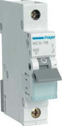 Hager Wyłącznik nadprądowy 1P C 16A 6kA AC (MCN116E)