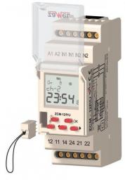 Zamel Programator czasowy 2-kanałowy tygodniowy 24-250V AC 30-300V DC z pamięcią zewnętrzną ZCM-12P/U
