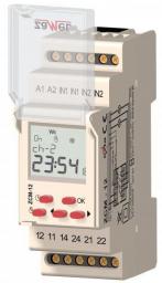 Zamel Programator czasowy 2-kanałowy tygodniowy 230V AC ZCM-12