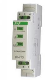 F&F Lampka modułowa 3-fazowa 3x230V+N AC zielona LK-713G