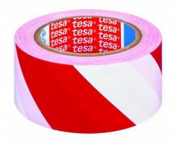 Tesa Taśma samoprzylepna ostrzegawcza 33m 50mm czerwono-biała (H6076092)