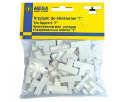 Mega Krzyżyki dystansowe typu T do klinkieru 4mm 75szt. (61379)