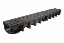 Maxpol System 1000x98mm kanał z kratą PP LINE A15 czarny
