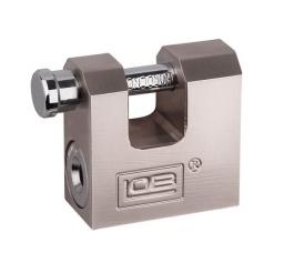 LOB Kłódka trzpieniowa mosiężna satynowa 60mm KTD60