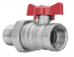 Invena Kurek kulowy MILLENIUM z pokrętłem motylkowym gwint wewnętrzny/zewnętrzny 1/2" - ZK-31-015