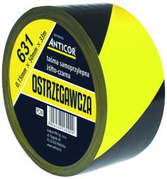 Anticor Taśma ostrzegawcza 631 żółto-czarna 50mm 33m