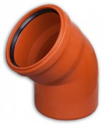 Kaczmarek Kolano kanalizacji zewnętrznej PP z uszczelką 160x45mm SN8 0710233360