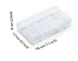 Prosperplast Organizer plastikowy 45 x 117 x 198mm transparentny (NUN08)