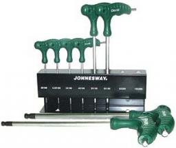 Jonnesway Zestaw kluczy imbusowych hex typ T 2-10mm z kulką 8szt. (H10MB08S)