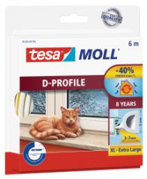 Tesa Uszczelka gumowa 9mm profil D biała 6m (0539302)