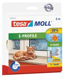 Tesa Uszczelka gumowa 9mm profil E biała 6m (0546322)