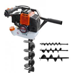 AWTools Wiertnica spalinowa do gleby 2,95KM AW80040 + 3 wiertła