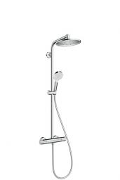 Zestaw prysznicowy Hansgrohe Crometta S z deszczownicą z baterią termostatyczną chrom (27267000)
