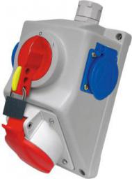Elektromet Zestaw instalacyjny z gniazdem 4P 1x 2P+Z L-0-P 16A IP54 C16-48.1 (971613)