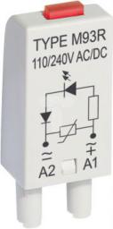 Relpol Moduł sygnalizacyjny LV dioda LED zielony + warystor V 110-230V AC/DC M93G szary (854860)