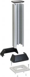 Kontakt-Simon Connect Minikolumna ALC jednostronna 10xK45 anozdyzowane aluminium/ szary grafit ALC31514 (TSC-ALC315-8-14)