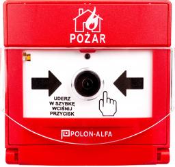 Polon-Alfa Ostrzegacz pożarowy ręczny adresowalny, wtynkowy (ROP-4001MH)
