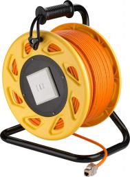 Goobay Przedłużacz bębnowy teleinformatyczny S/FTP kat. 7A 4 x 2 x AWG23 LSZH pomarańczowy 50m (58934)