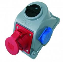 PCE Gniazdo z wyłącznikiem "COMBO-POL" IP44 32A 400V 3P+Z+N gniazda 2x230V IP44 (960625421W)