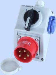 Elektromet Zestaw C32-48.1N przełącznik L-0-P + wtyk 32A IP44 (974028)