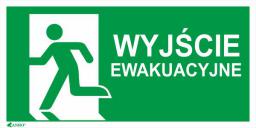 ANRO Tabliczka Wyjście ewakuacyjne + znak E001 150 x 300mm (IE5/A/FS/WYJŚ)