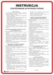 ANRO Tabliczka Instrukcja postępowania na wypadek pożaru (IP01/P)
