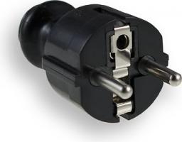 Elgotech Wtyczka prosta 16A 250V Czarna (WT-30-2)