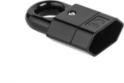 Elgotech Gniazdo przenośne z uchwytem b/u Euro 2,5A 250V czarne GP2C-2