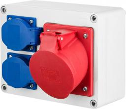 Elektro-Plast Rozdzielnica budowlana RS 2x2P+Z 3P+N+Z/32A n/t bez zabezpieczeń IP44 szara (6203-01)