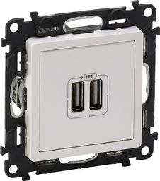 Legrand VALENA LIFE Ładowarka z gniazdem 2xUSB biały (753112)