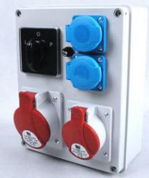 Pawbol Rozdzielnica R-BOX 240 1x32A/5P 1x16A/5P 2x250V, wył. L/P IP44 (B.1095W)
