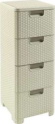 Curver Regał z 4 szufladami Style kremowy - 46823