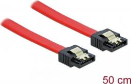 Delock SATA - SATA, 0.5m, Czerwony (82677)