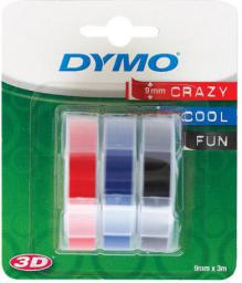 Dymo taśmy do wytłaczarek 3D czerwony/niebieski/czarny (s0847750) nadruk biały