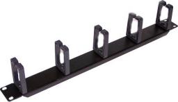 Act Organizator kabli 1U 19" 5 plastikowych uchwytów, czarny (PK009CZARNY)