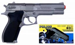 Gonher Metalowy pistolet policyjny 8 naboi