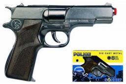 Gonher Metalowy pistolet policyjny 8 naboi