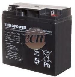 Europower Akumulator bezobsługowy AGM 17Ah 12V Europower EP 17-12