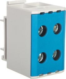 MOREK Złączka szyn gwint rozgał AL/CU 1,5-50mm2 TS35 1-tor 4-otw zac OTL50-2 niebieski MAA2050B10 89731003 - MAA2050B10